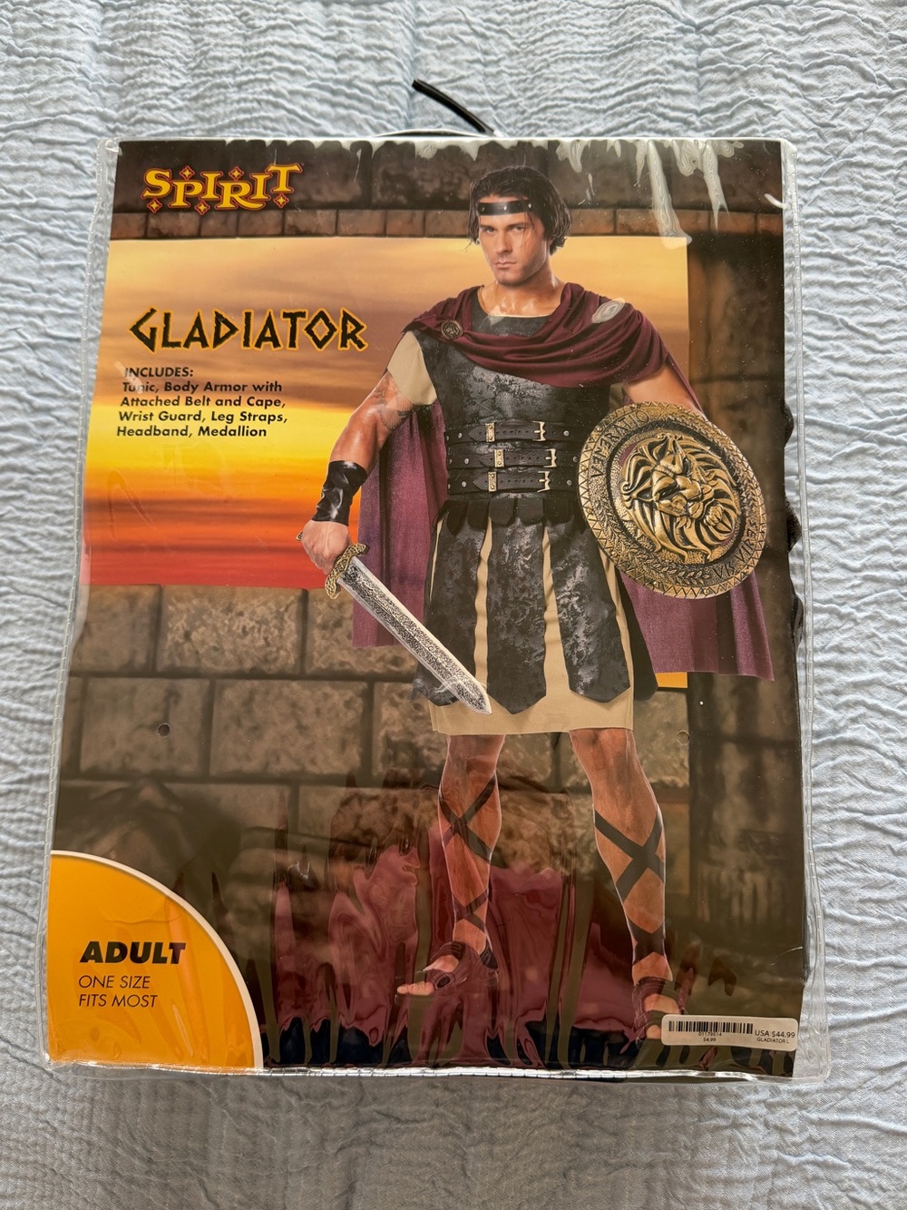 Spirit Adult Gladiator Costume - Black, Maroon, Gold - Picture 1 of 6